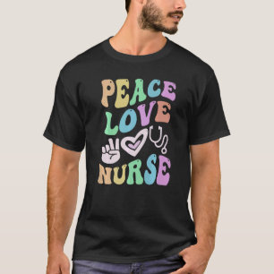 Camiseta PAACE LOVE NURSE Retro Wellness Groovy School