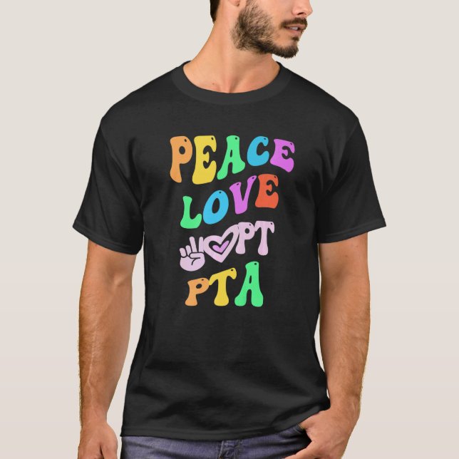 Camiseta PAACE LOVE PTA Retro Asociación de Maestros Gr (Anverso)