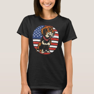 Camiseta Pabellón Animal Estadounidense De Dachshund Para W
