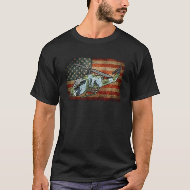 Camiseta Pabellón de avión de transporte militar AH 1Z Vipe (Anverso)
