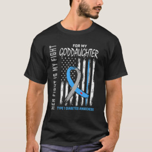 Camiseta Pabellón de diabetes tipo 1 F de la Padrina de Con