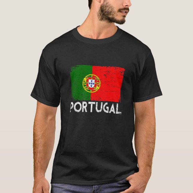 Camiseta Pabellón de Portugal Hombres Mujeres Patrióticas (Anverso)