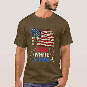 Camiseta Pabellón Estadounidense Pesca 4 De Julio Pescador