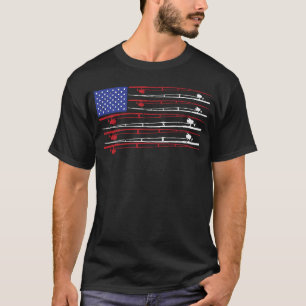 Camiseta Pabellón Pesquero I Bandera Estadounidense I Pesca