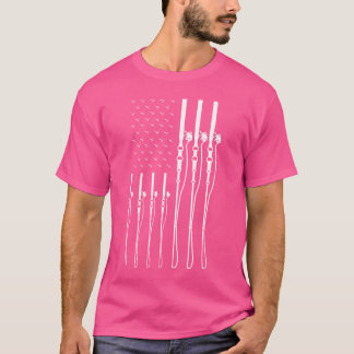 Camiseta Pabellón Pesquero Patriótico Bandera Estadounidens