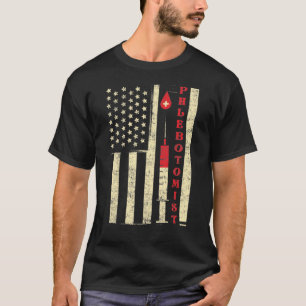 Camiseta Pabellón Phlebotomist Phlebotomist de Estados Unid
