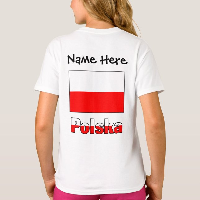 Camiseta Pabellón polaco personalizado (Reverso)