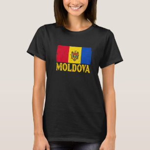 Camiseta Pabellón Retro Moldavia Hombres Mujeres Niños Patr