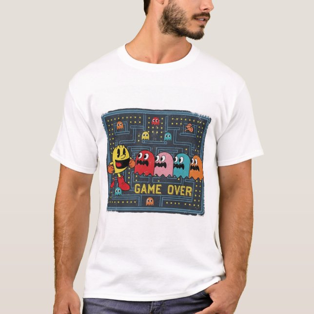 Camiseta Pac-Man Game Over T-Shirt – Retro Arcade Gaming Te (Anverso)