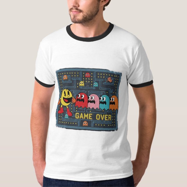 Camiseta Pac-Man Game Over T-Shirt – Retro Arcade Gaming Te (Anverso)