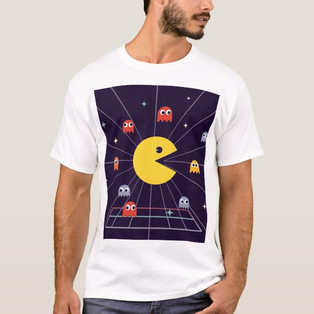 Camiseta Pac-Man Space T-Shirt – Retro Arcade Gaming Tee (Anverso)