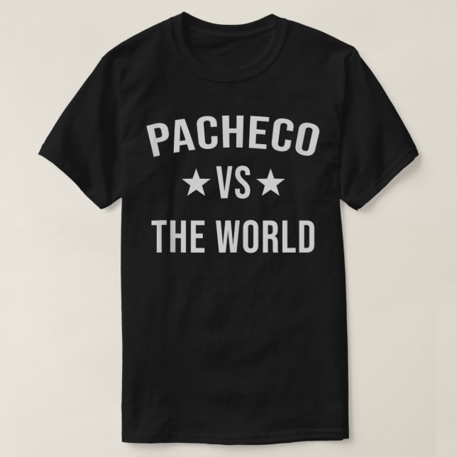 Camiseta PACHECO Vs. El Equipo De Apellidos De La Reunión F (Diseño del anverso)