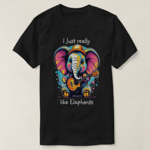 Camiseta Pachyderm melódico Me gustan los elefantes