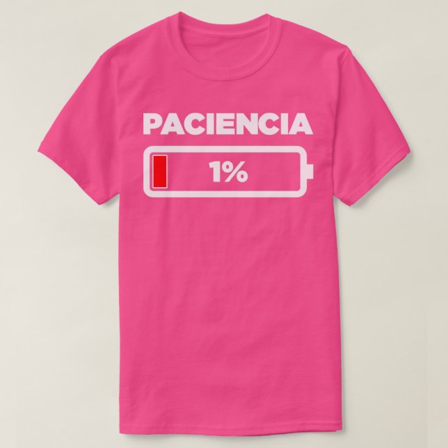 Camiseta Paciencia 1 (Diseño del anverso)