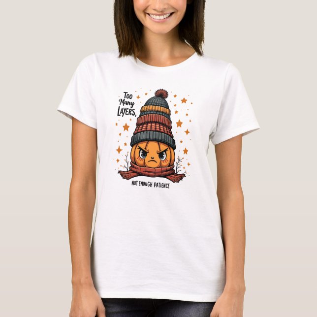 Camiseta Paciencia insuficiente - Calabaza gruesa en muchos (Anverso)