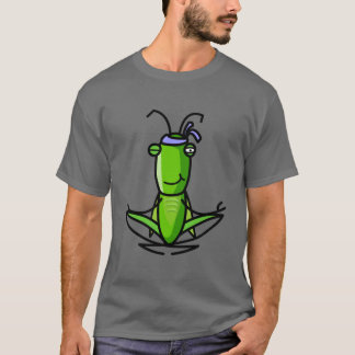 Camiseta Paciencia, saltamontes T oscuro Meditating