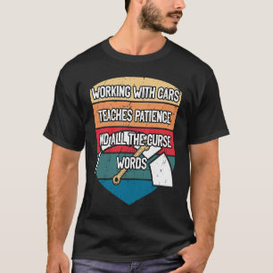 Camiseta Paciencia y Entusiasta Mecánica de Coches de Uso d