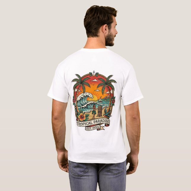 Camiseta Pacific Flash | Sailor Jerry Tropical Tee (Reverso completo)