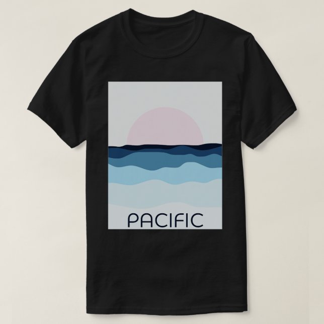 Camiseta Pacific Sunset TShirt (Diseño del anverso)