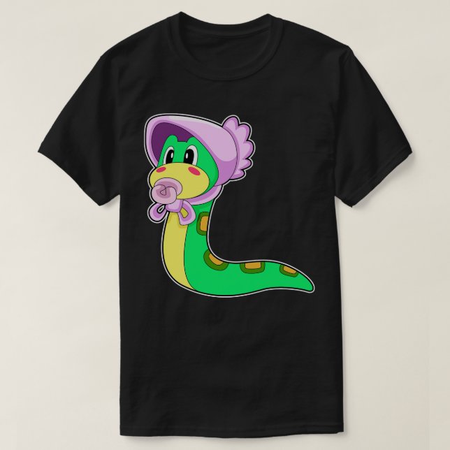 Camiseta Pacificador de bebé de serpiente (Diseño del anverso)