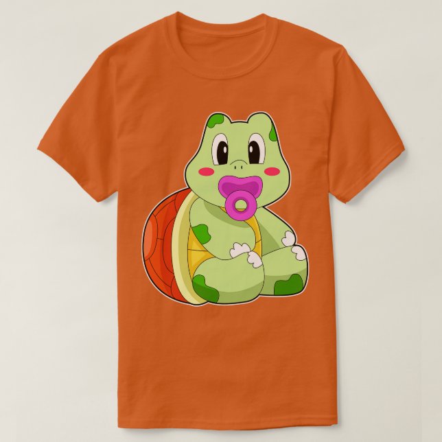 Camiseta Pacificador de bebé de tortuga (Diseño del anverso)