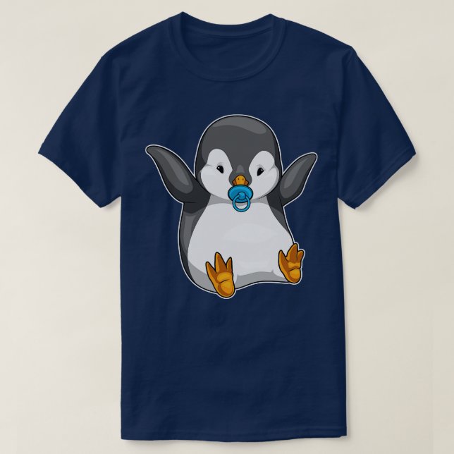 Camiseta Pacificador de bebé pingüino (Diseño del anverso)