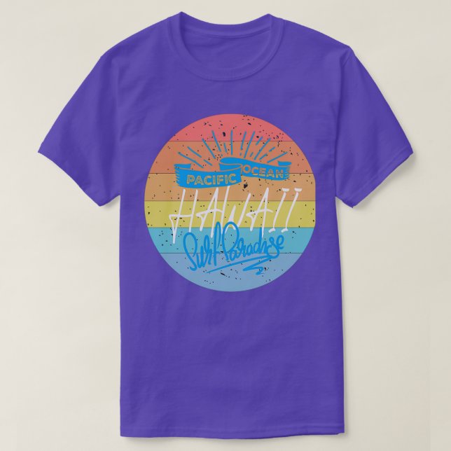 Camiseta pacífico océano hawaii surf paradisiaco T Pegatina (Diseño del anverso)