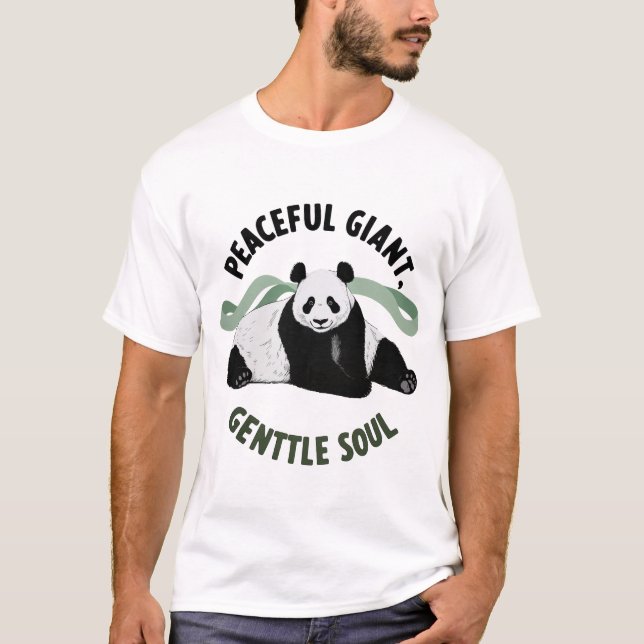 Camiseta Pacífico Panda gigante con diseño de suaves almas (Anverso)