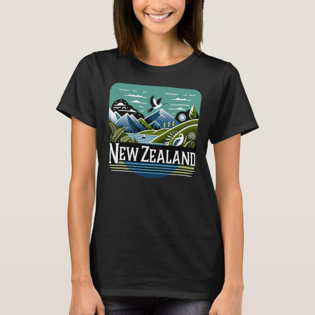 Camiseta Pacífico Sur de Nueva Zelanda (Anverso)