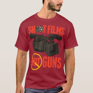 Camiseta Pacifista Shoot Films, no Guns Director de Cine