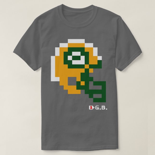 Camiseta Packers Tecmo Bowl Helmet Pin (Diseño del anverso)