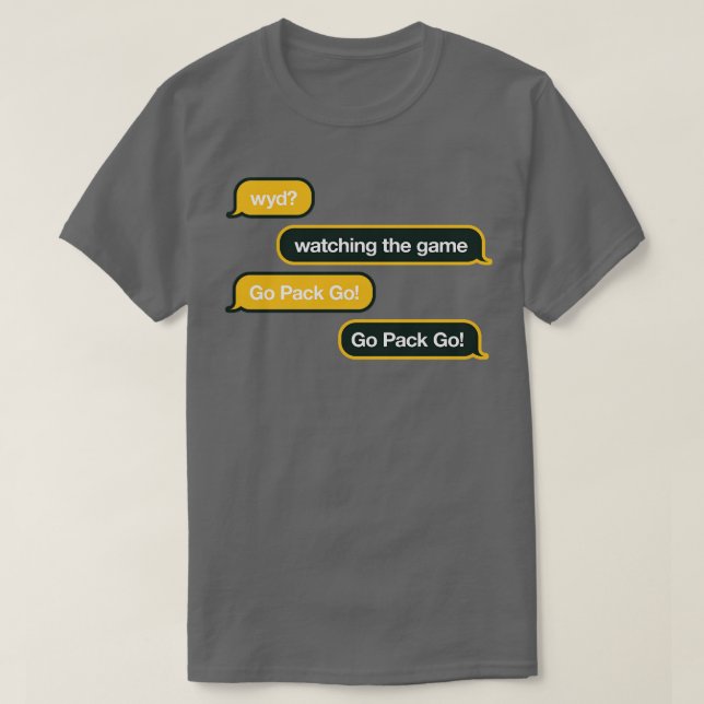 Camiseta Packers WYD Textos (Diseño del anverso)