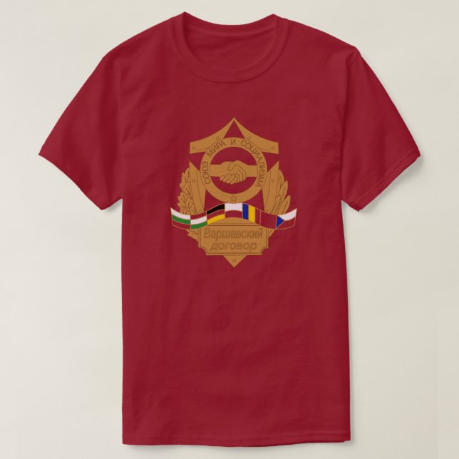 Camiseta Pacto de Varsovia (PAZ Y SOCIALISMO DE LA UNIÓN) (Diseño del anverso)