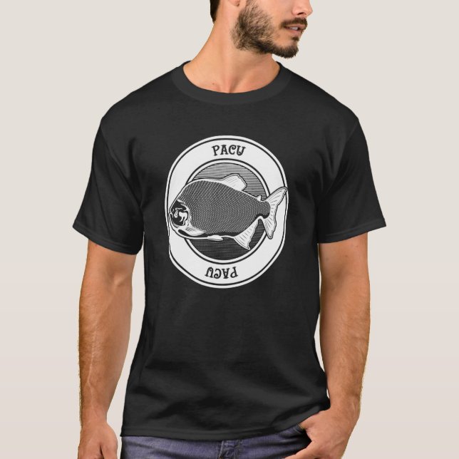 Camiseta Pacu Monster Pish Keeper Tattoo Style Aquarist (Anverso)