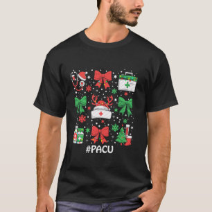 Camiseta PACU Xmas Coquette Bow Post Anestesia Care Unit C