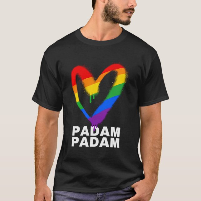 Camiseta Padam Padam - Lgbtq+ Mes del Orgullo - Heartbeat P (Anverso)