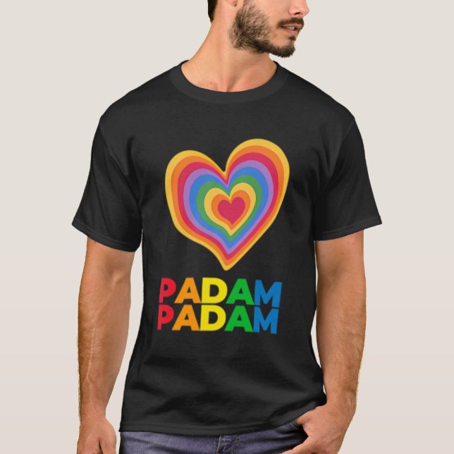 Camiseta Padam Padam - Lgbtq+ Mes del Orgullo - Heartbeat P (Anverso)