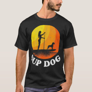 Camiseta Paddle Board Sunset Surf SUP Dog Chica Stand Up Pa