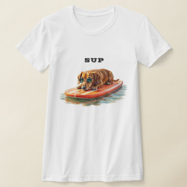 Camiseta Paddle Boarding Dachshund (Distribución)