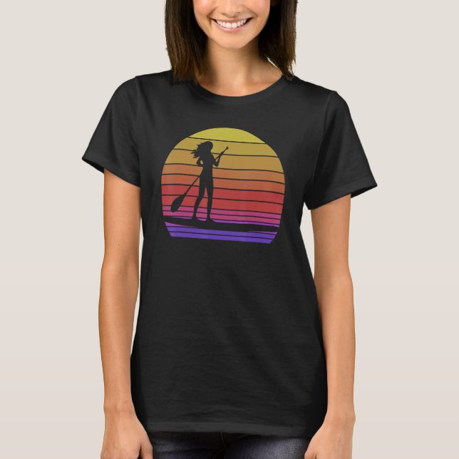 Camiseta Paddle Boarding Retro  Women Paddle Boarding Love  (Anverso)