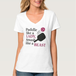 Camiseta Paddle como una dama, Smash like a Bebe - Graciosa