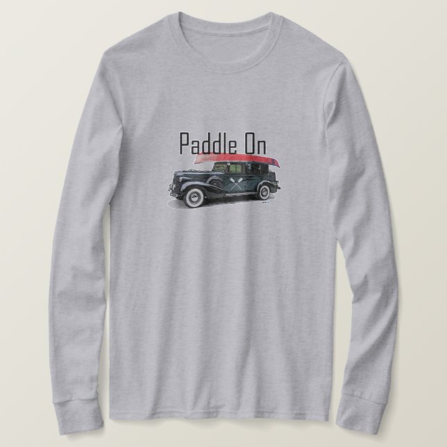 Camiseta Paddle En Diseño De Coche Clásico - T De Manga Lar (Anverso del diseño)