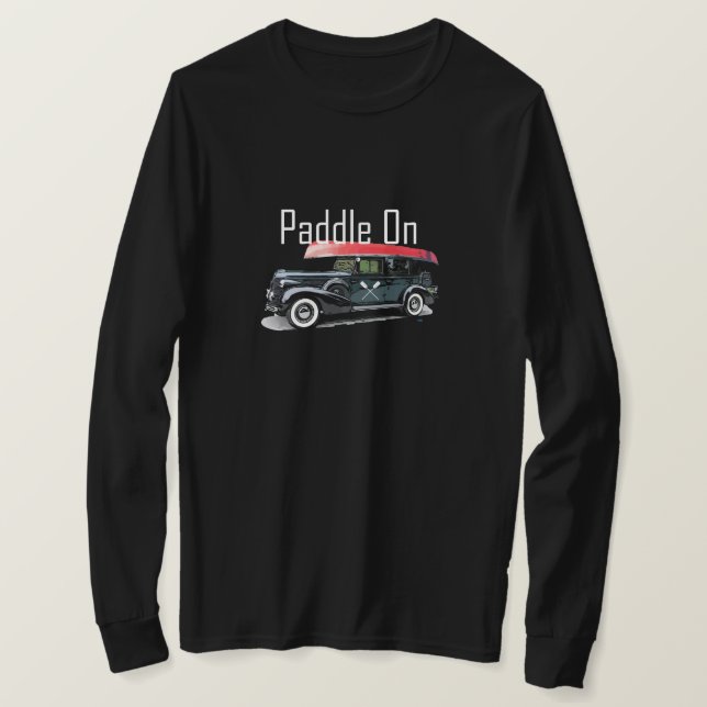Camiseta Paddle En Diseño De Coche Clásico - T De Manga Lar (Anverso del diseño)