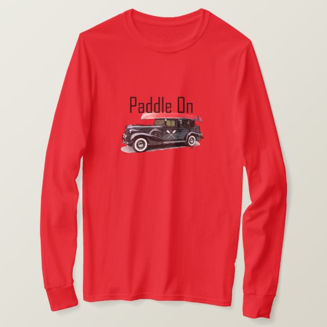 Camiseta Paddle En Diseño De Coche Clásico - T De Manga Lar (Anverso del diseño)