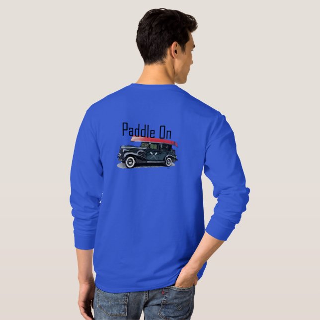 Camiseta Paddle En Diseño De Coche Clásico - T De Manga Lar (Reverso completo)