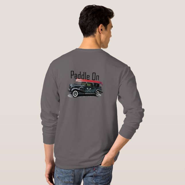 Camiseta Paddle En Diseño De Coche Clásico - T De Manga Lar (Reverso completo)