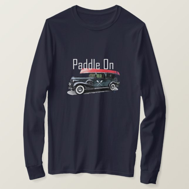 Camiseta Paddle En Diseño De Coche Clásico - T De Manga Lar (Anverso del diseño)