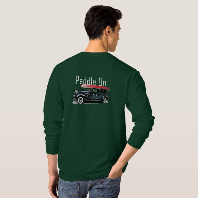 Camiseta Paddle En Diseño De Coche Clásico - T De Manga Lar (Reverso completo)