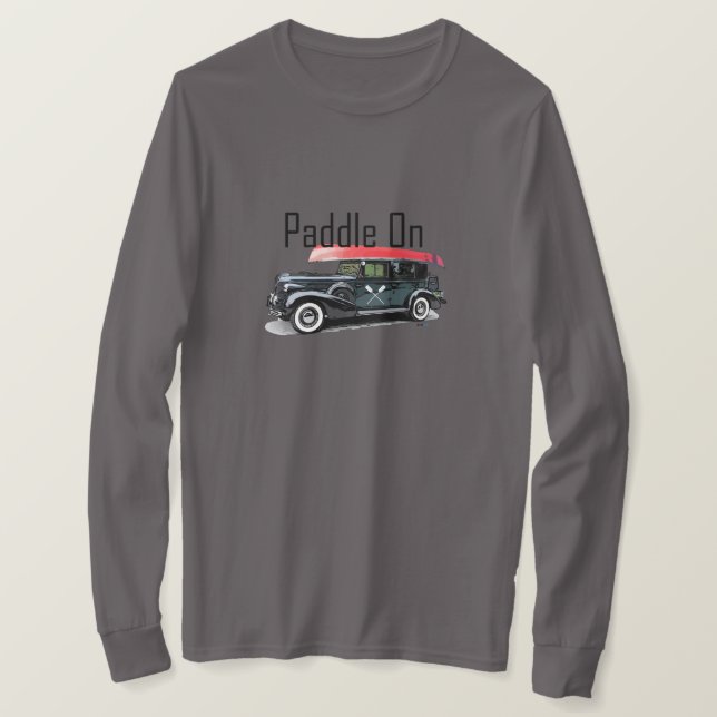Camiseta Paddle En Diseño De Coche Clásico - T De Manga Lar (Anverso del diseño)