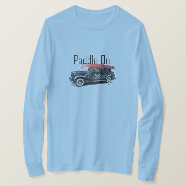 Camiseta Paddle En Diseño De Coche Clásico - T De Manga Lar (Anverso del diseño)